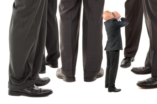 Small businessman trying to be heard amongst big business players