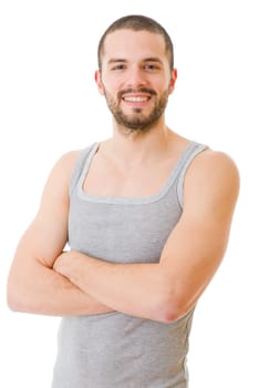 happy casual man isolated on white background