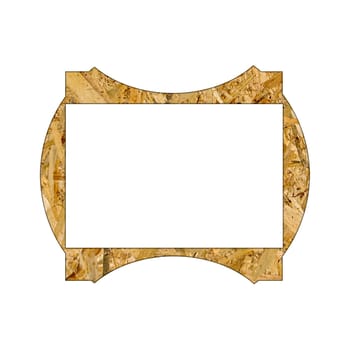 wooden board isolate on white with clipping path - wood sign tag