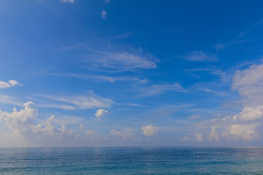 The blue sea and sky background. Adriatic Sea. Montenegro
