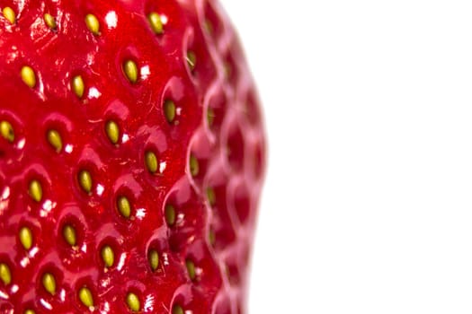 Sweet Juicy Strawberry Isolated on the White Background. Summer Healthy Food Concept