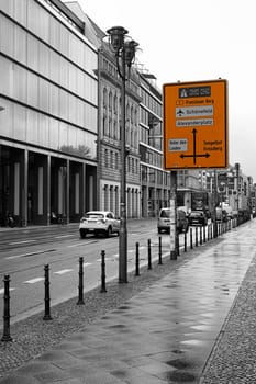 Street scene on Leipziger Straße in Berlin