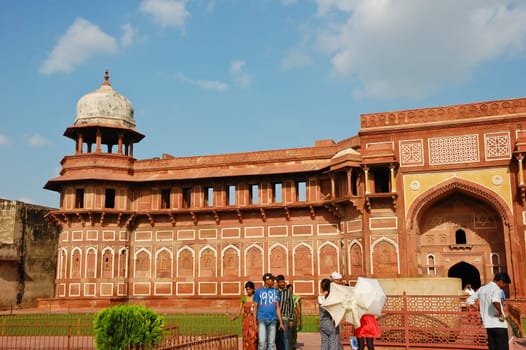 Jahangiri Mahal in Agra fort, India. Photo taken on September 20, 2011