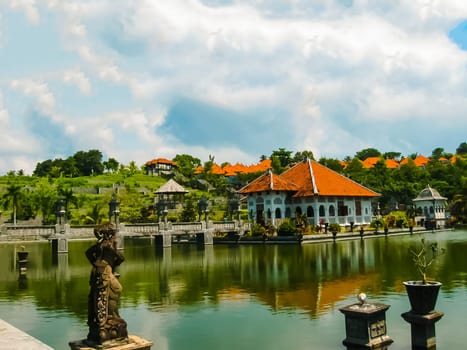 Bali, Indonesia - April 15, 2012: Water Palace Taman Ujung in Bali Island Indonesia
