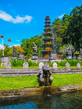 Bali, Indonesia - April 17, 2012: Tirtaganga water palace at Bali island at Indonesia