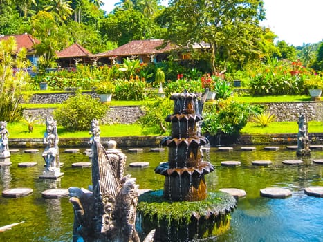 Tirtaganga water palace at Bali island at Indonesia