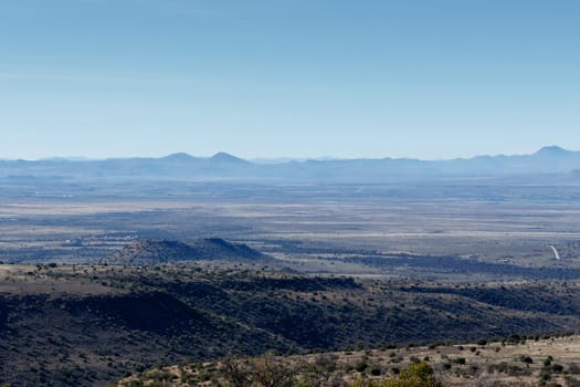 Green valley leading to the mountains in Mountain Zebra National Park.
