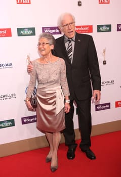Wolfgang Bueser and woman,.at the 10 years GOLDENE BILD der FRAU – the big anniversary gala in Hamburg's Stage Theater
