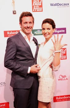 Jan Hartmann with his wife Julia ,.at the 10 years GOLDENE BILD der FRAU – die große Jubilaeumsgala at the Hamburg Stage Theater