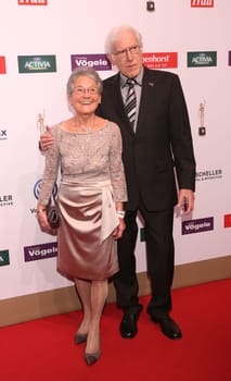 Wolfgang Bueser and woman,.at the 10 years GOLDENE BILD der FRAU – the big anniversary gala in Hamburg's Stage Theater