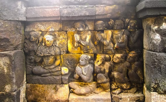 The fragment of Borobudur Temple, Central Java, Indonesia