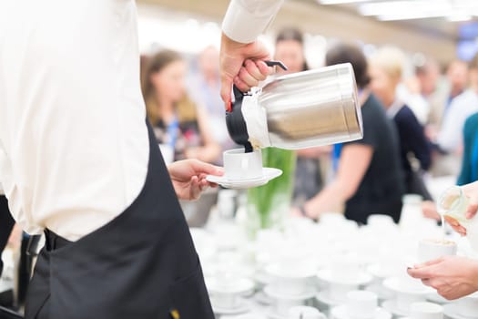 Coffee break at conference meeting. Business and entrepreneurship.