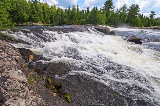 Bald Rock Falls in Quetico Provincial Park in Ontario, Canada