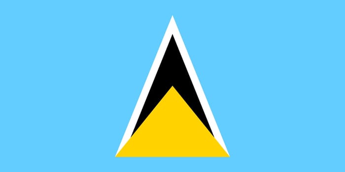 Saint Lucian national official flag. Patriotic symbol, banner, element, background. Accurate dimensions. Flag of Saint Lucia in correct size and colors, vector illustration