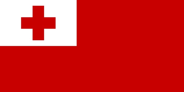 Tongan national official flag. Patriotic symbol, banner, element, background. Accurate dimensions. Flag of Tonga in correct size and colors, vector illustration