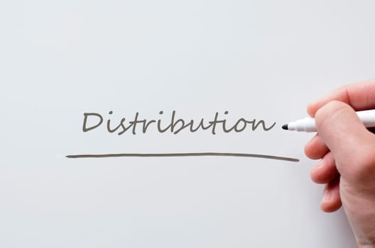 Human hand writing distribution on whiteboard