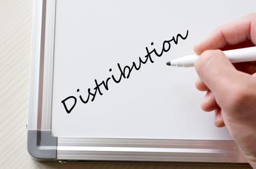 Human hand writing distribution on whiteboard