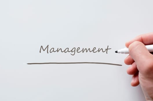 Human hand writing management on whiteboard