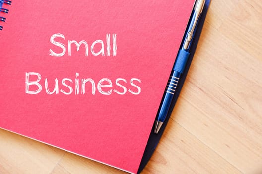 Small business text concept write on notebook