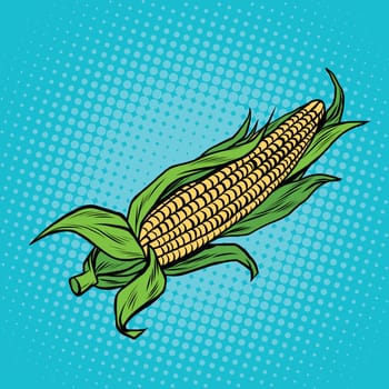Ear of corn, harvest, agriculture, pop art retro vector illustration