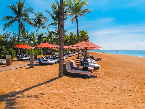 Nusa Dua, Bali, Indonesia - April 14, 2014: View of the beach at St. Regis Bali Resort