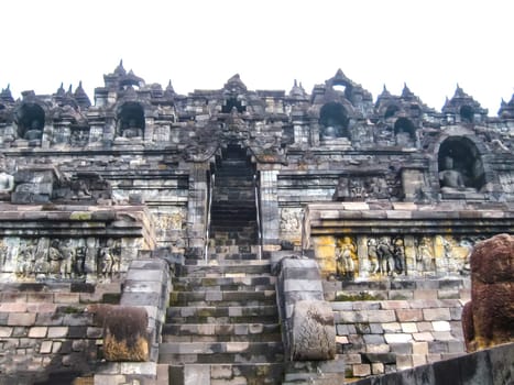 The fragment of Borobudur Temple, Central Java, Indonesia