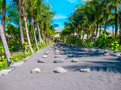 Nusa Dua, Bali, Indonesia - April 14, 2014: View of the The main entrance at St. Regis Bali Resort