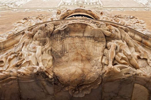 Sculpture on the front gate of Palacio del Marques de Dos Aguas Valencia, Spain