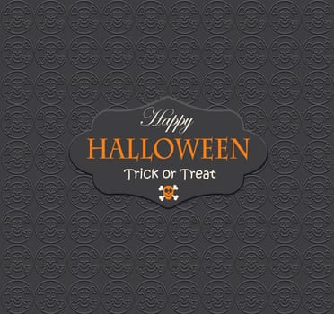 Stylish black Poster, banner or background for Halloween Party Night, vector illustration.
