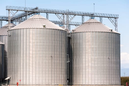 Agricultural Silo - Building Exterior, Storage and drying of grains, wheat, corn, soy, sunflower