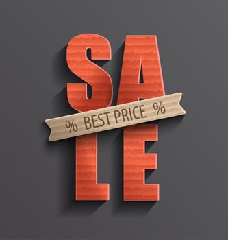 Sale and discounts banner and poster. Vector illustration.