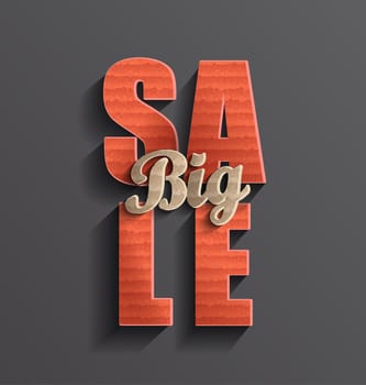 Big sale banner and poster. Sale and discounts. Vector illustration