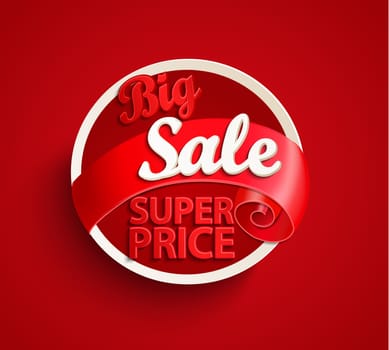 Big sale banner. Discount concept illustration. For retail