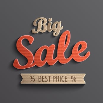 Big sale banner. Sale and discounts. Vector illustration