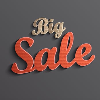 Big sale banner. Discount concept illustration. For retail