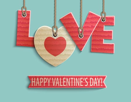 vector illustration of Creative happy Valentine&#39 s day design