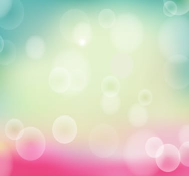 vector illustration of Spring nature bokeh background