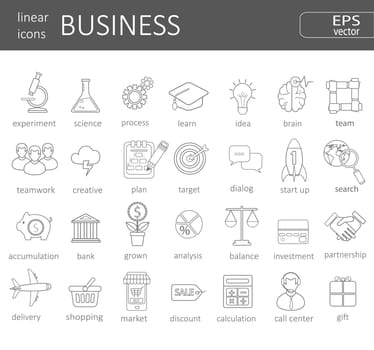 Simple mono linear pictogram business icons concept.  vector logo concept, web graphics. Vector Illustration.
