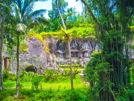 Gunung Kawi Temple and Candi in jungle at Bali, Indonesia