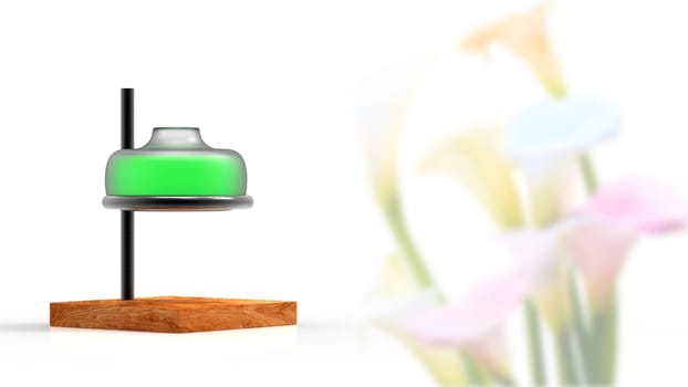 The 3d rendering essential oil from flower to the bottle. Essence liquid cosmetic