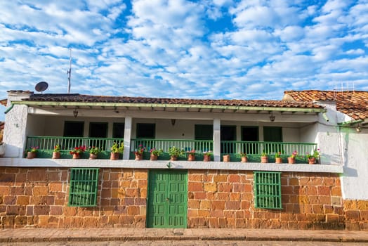 Beautiful colonial architecture in Barichara, Colombia