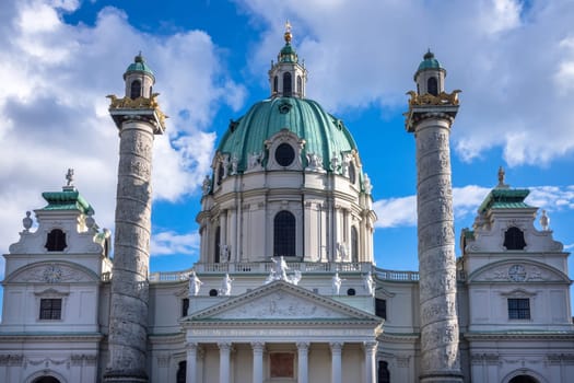 Karlskirche Vienna,baroque landmark of the capital of Austria