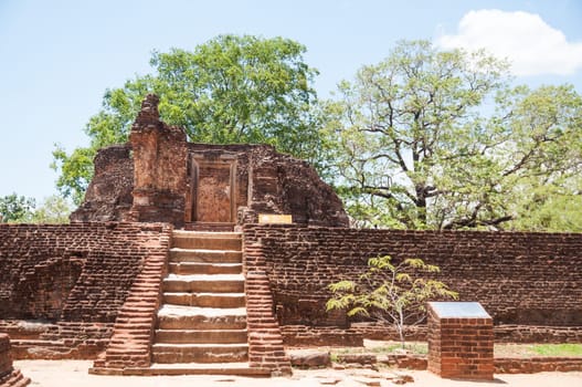 Potgul Vihara or Library Monastery in ancient city of Polonnaruwa, Sri Lanka