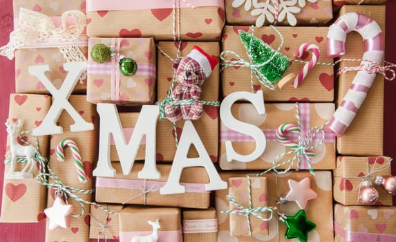 Small gifts with decoration for Christmas