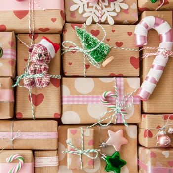Small gifts with decoration for Christmas