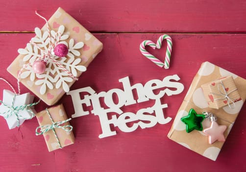 Small gifts with decoration for Christmas