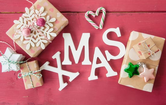 Small gifts with decoration for Christmas