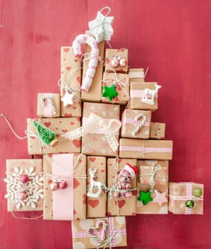 Small gifts with decoration for Christmas