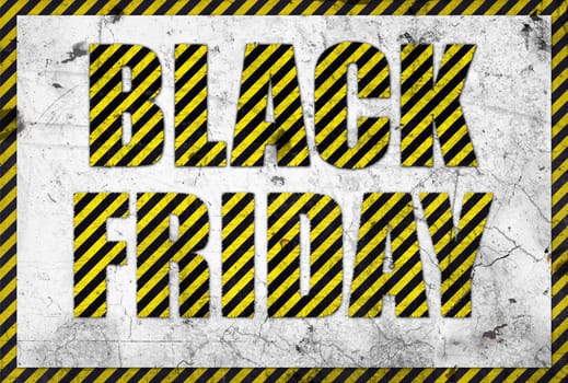 Illustration of the Black Friday sale poster in grunge style