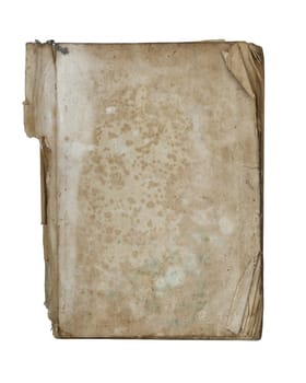 Old tattered book - paperback - isolated on white background